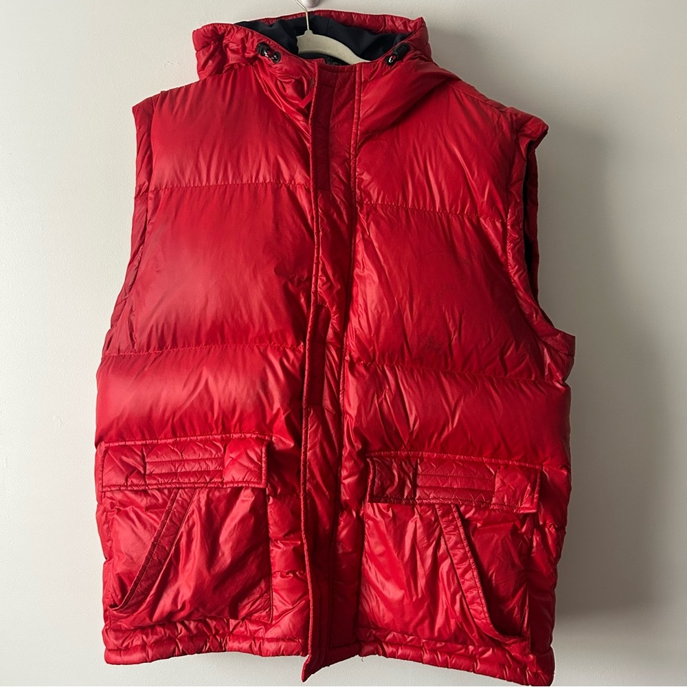Tommy Hilfiger red down hooded puffer vest 3X